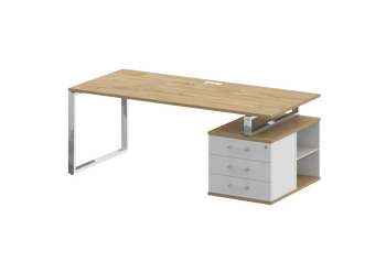 Стол руководителя с опорной тумбой , правый SHIFT SK.SRT-200 (R) 2000*904*753